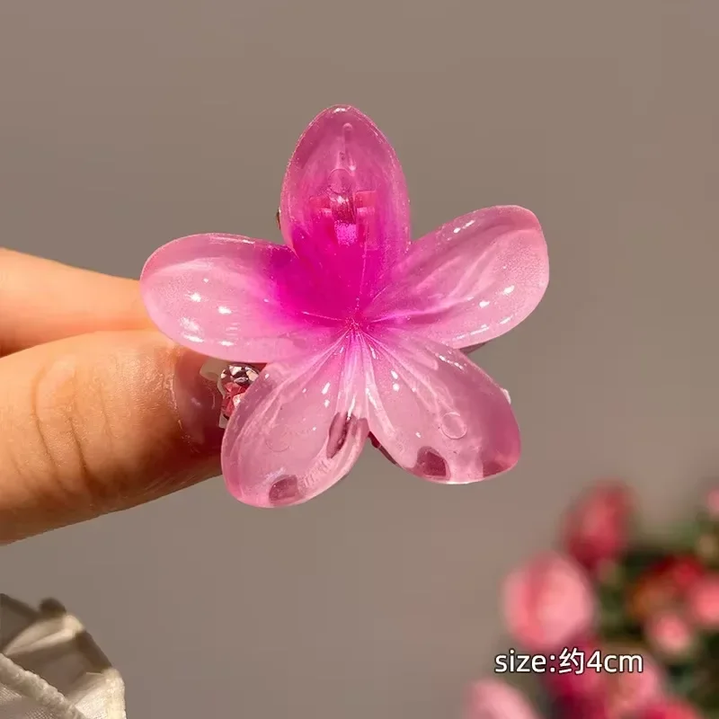 fleur en verre rose
